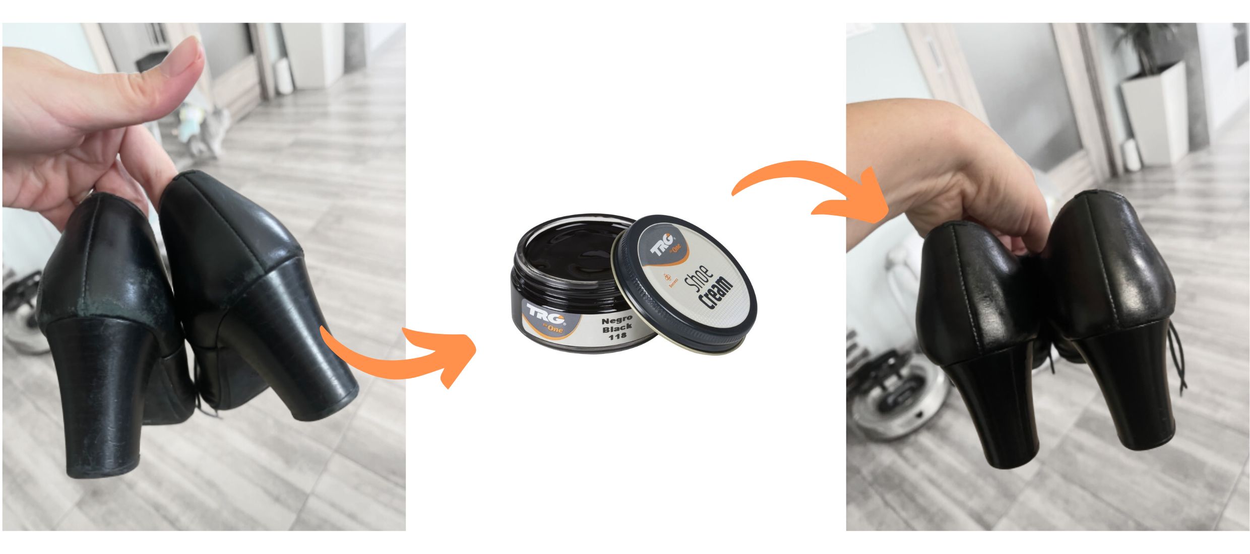 Czarny Krem ​​do naprawy butow czarnych skórzanych Shoe Cream TRG the One Black 118